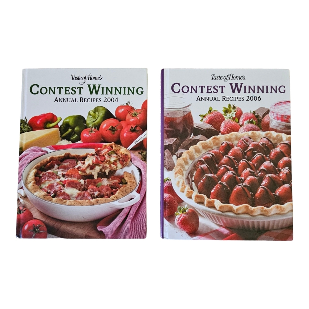 Taste of Home Contest Winning Recipe Books Cookbooks Hardcover Set of Two